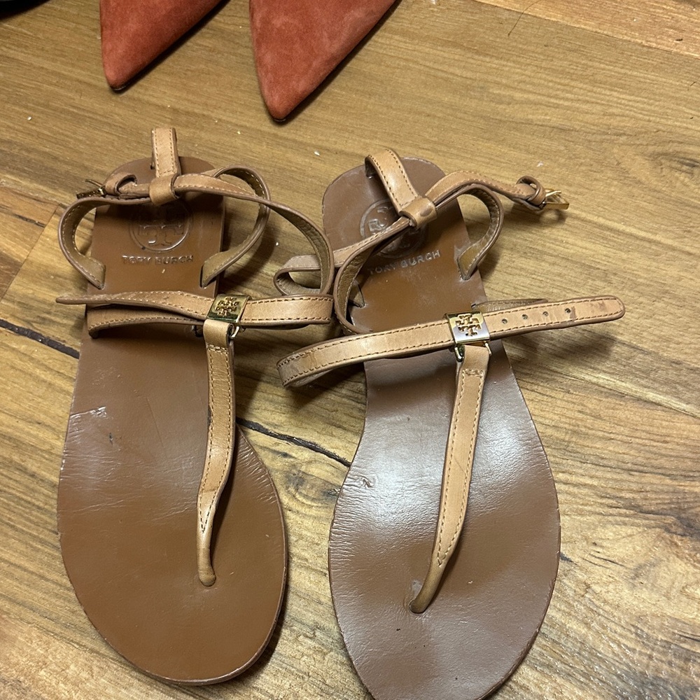 Tory Burch Tan Leather Sandals